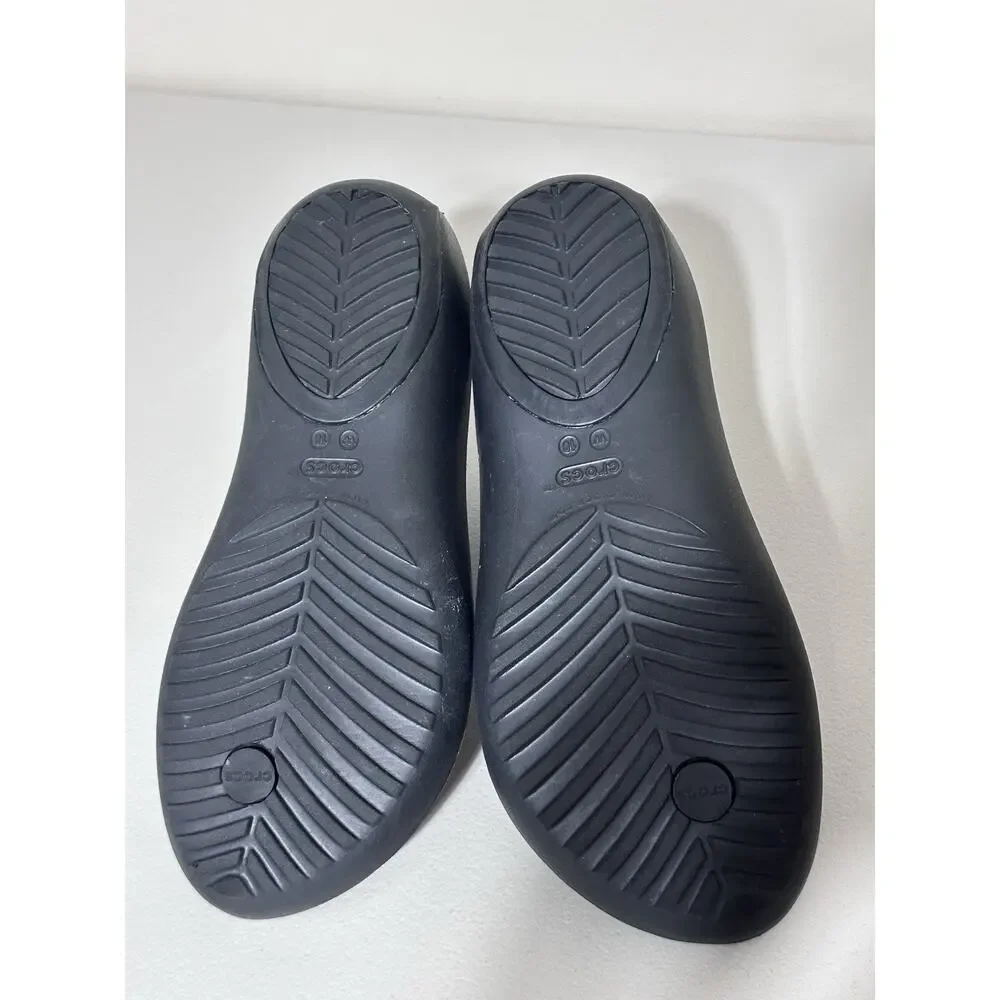 Crocs Serena Sexi Flip Women’s 10 Black Slingback Thong T-Strap Sandals